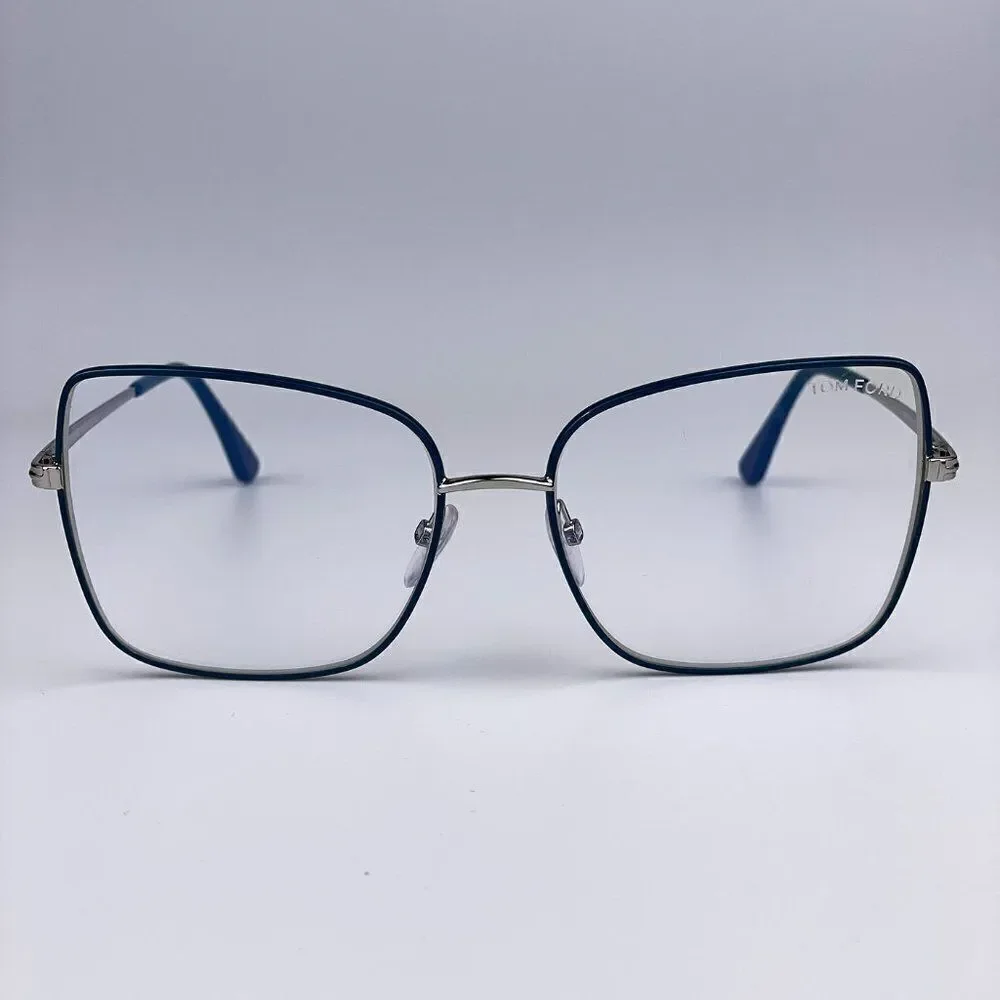 SALE! NEW TOM FORD FT5613-B 098 Butterfly Blue Block Metal Women Eyeglasses